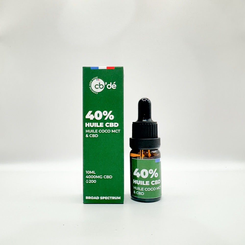 Huile de CBD puissante, 40% et sa boite