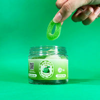 Bonbons CBD Anneaux pomme boite ouverte